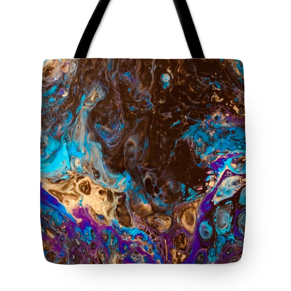 Dark Intrigue Tote Bag featuring the mixed media Midnight Intrigue by Holly Winn Willner