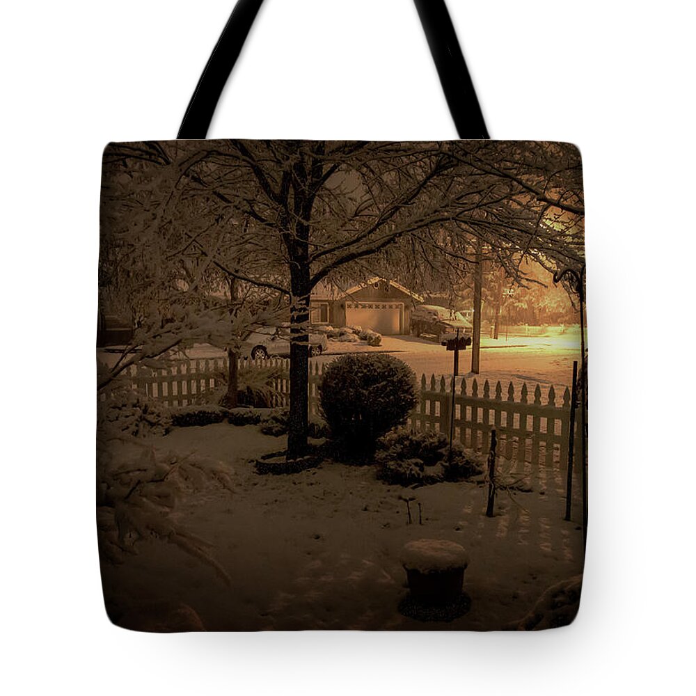 Snow Tote Bag featuring the photograph Midnight Special by Mick Anderson