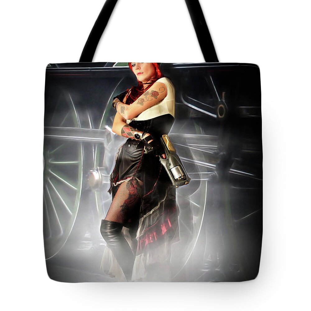 Steam Punk Tote Bag featuring the photograph Midnight Train by Jon Volden