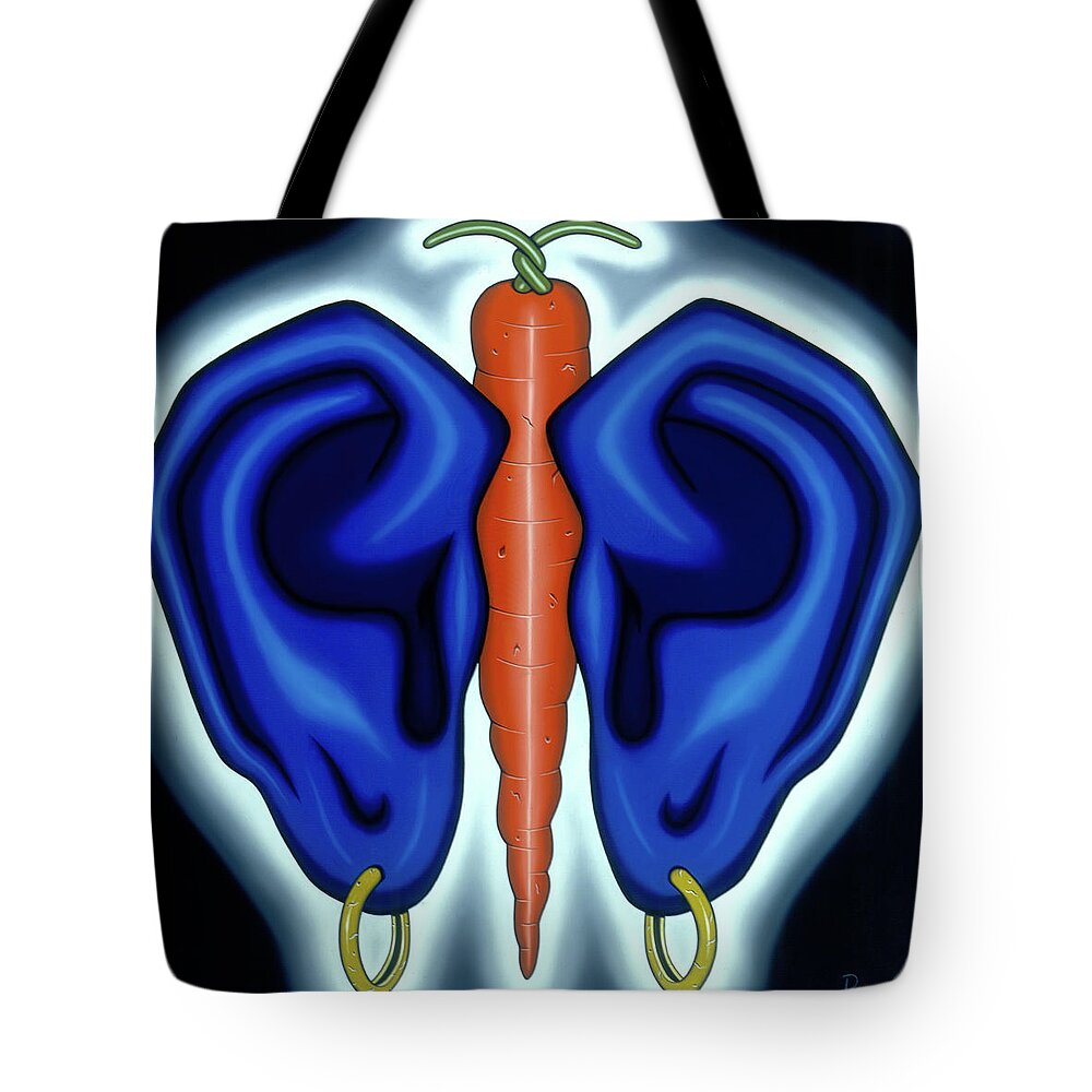  Tote Bag featuring the painting Midreal Butterfly by Paxton Mobley
