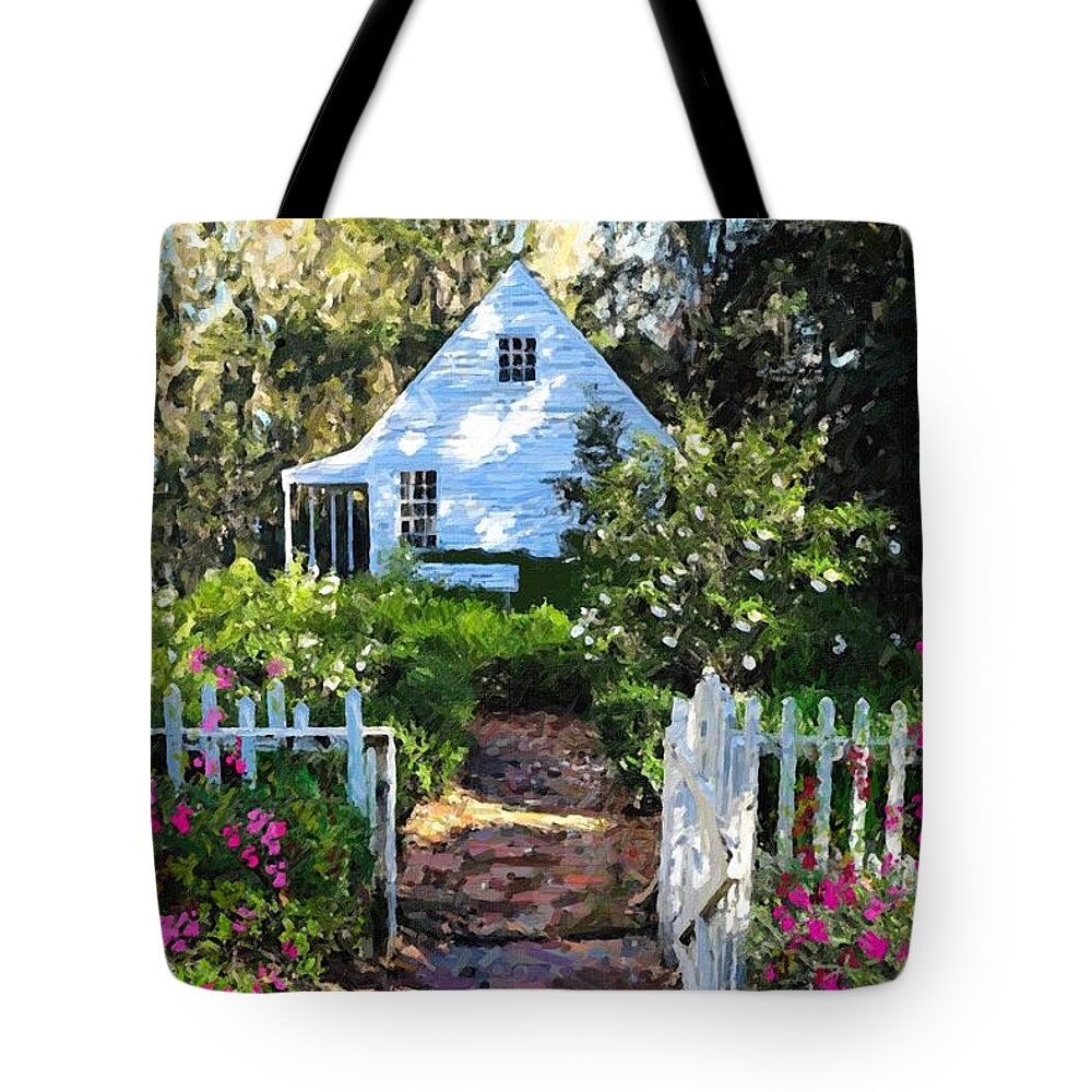 Midway Tote Bag featuring the painting Midway Garden by Tammy Lee Bradley