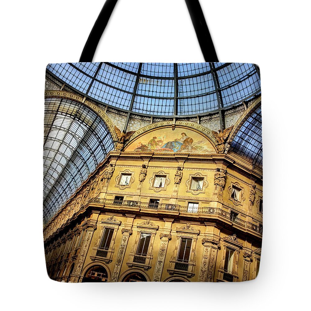 Milan Tote Bag featuring the photograph Milan Galleria Vittorio Emanuele II by Carol Japp
