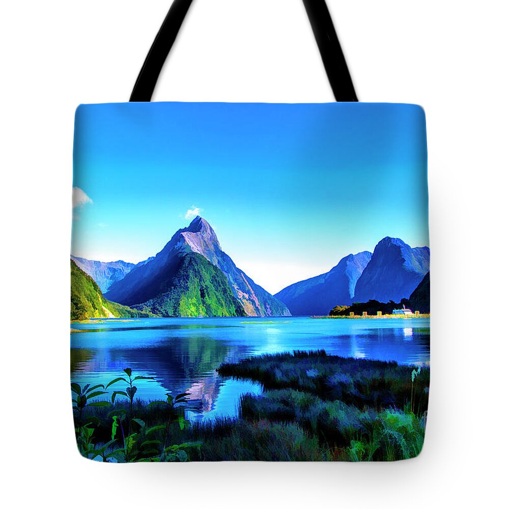 New Zealand Milford Sound Tote Bag featuring the photograph Milford Beauty by Rick Bragan