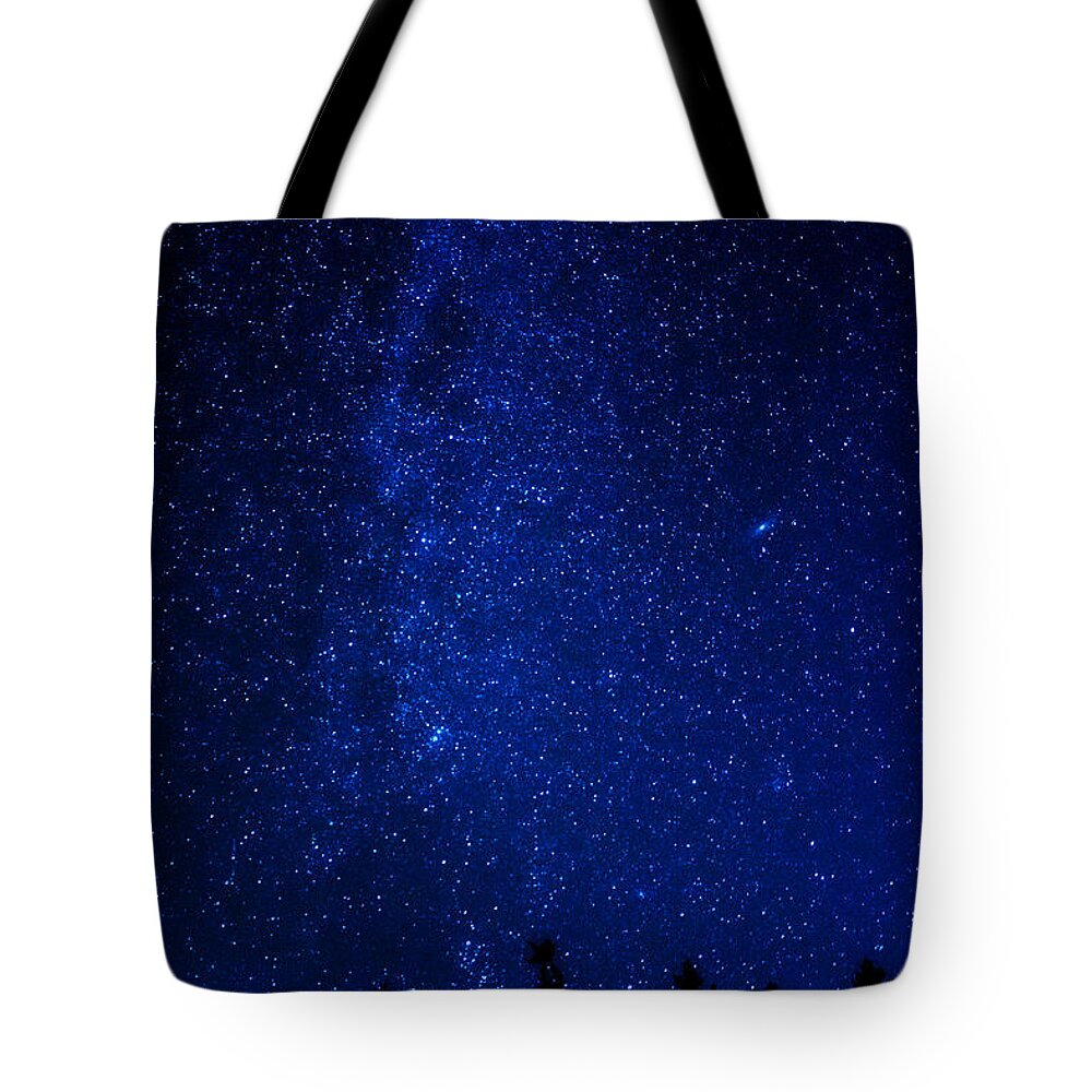 Deep Tote Bag featuring the photograph Milky Way and Trees by Pelo Blanco Photo