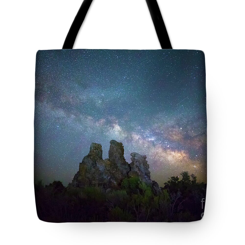 Milky Way Tote Bag featuring the photograph Milky Way Over The Tufas by Mimi Ditchie