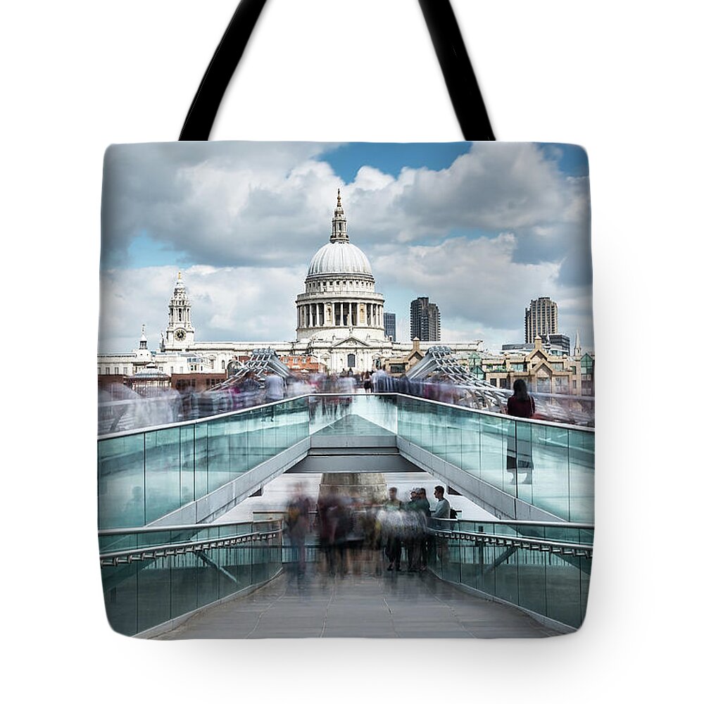 Architecture Tote Bag featuring the photograph Millennium Bridge by Svetlana Sewell