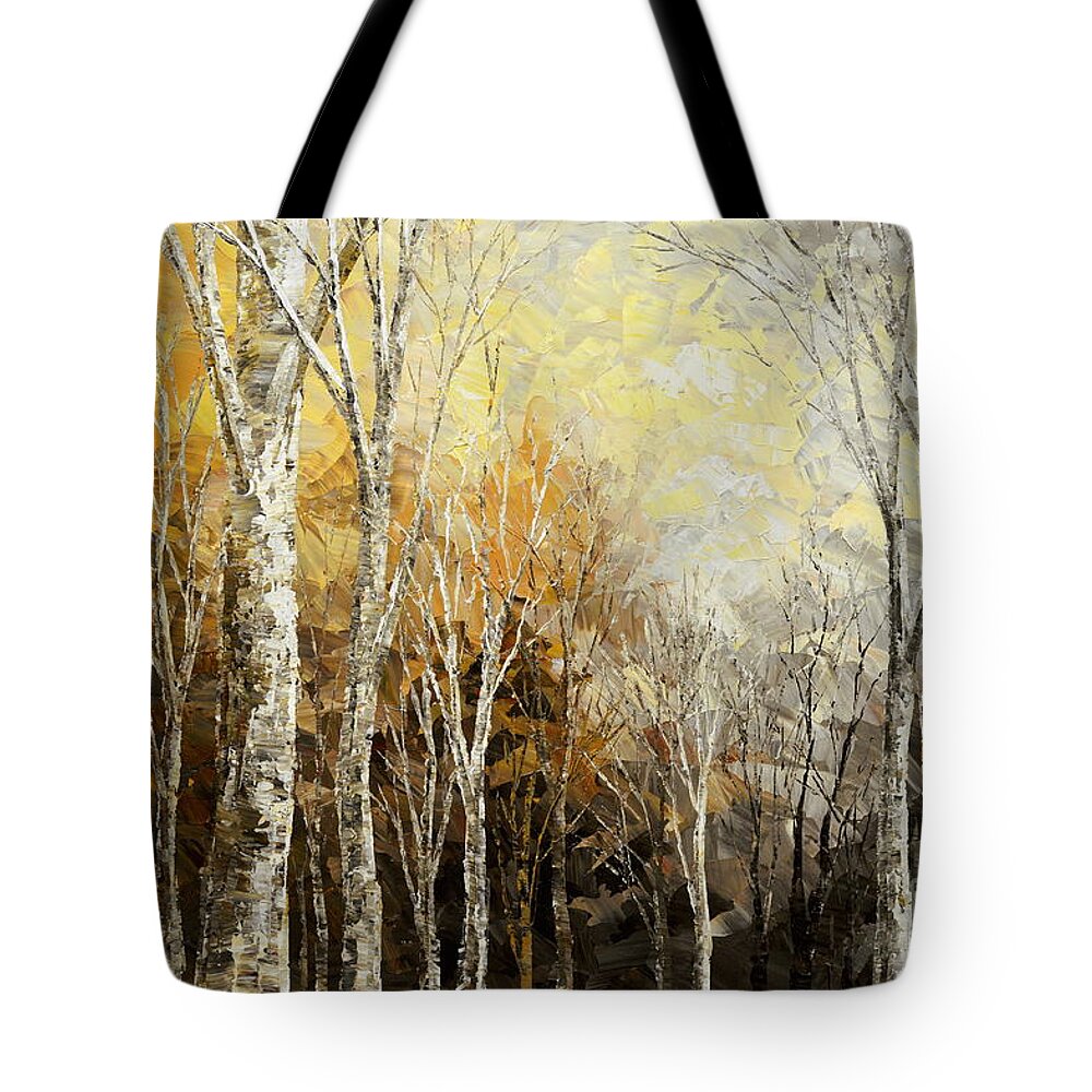 Fall Tote Bag featuring the painting Mindful Melodies by Tatiana Iliina