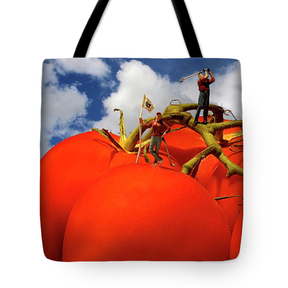 Golf Tote Bag featuring the photograph Miniature Golf Tomato Beach Classic by Bob Christopher