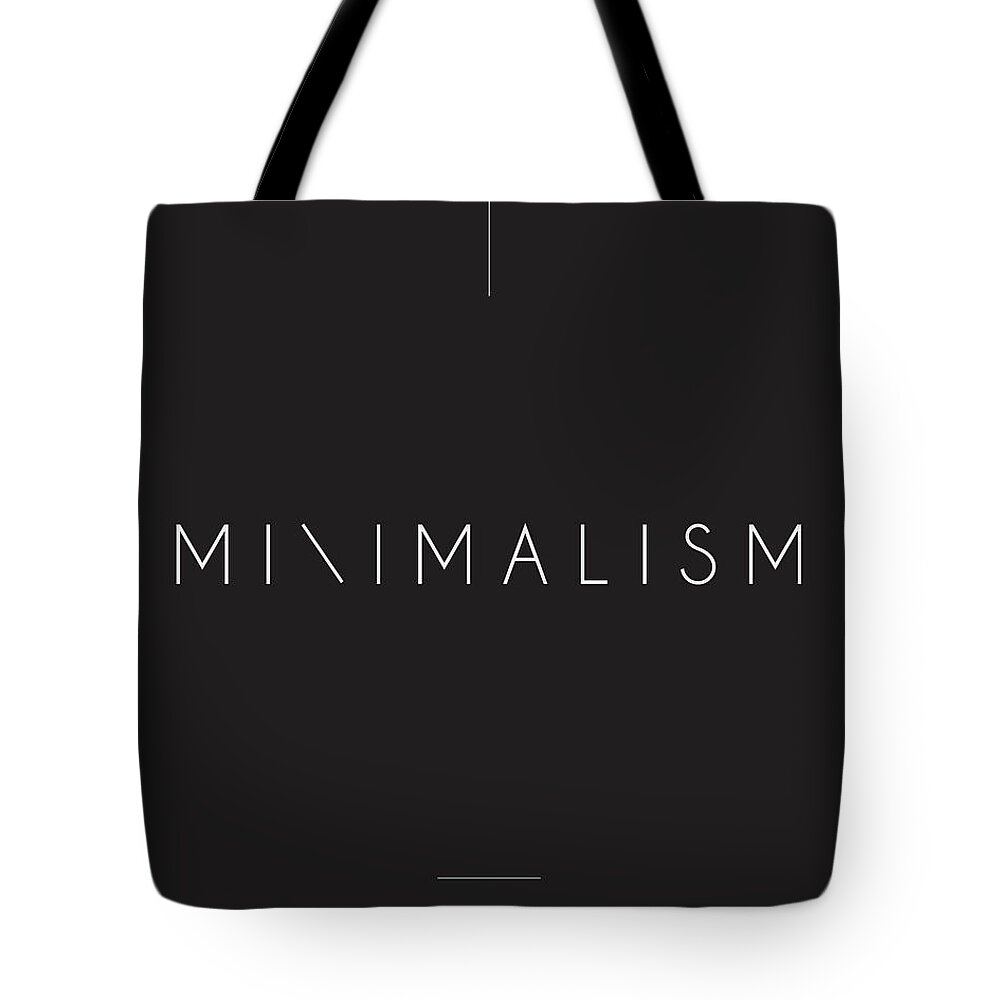 Minimalist Poster Tote Bag featuring the mixed media Minimalism Poster by Studio Grafiikka