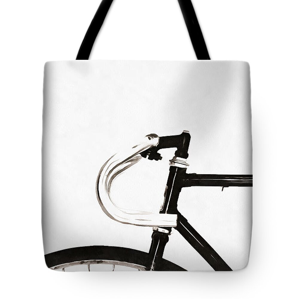 Minimalist Tote Bag featuring the photograph Minimalist Bicycle Painting by Edward Fielding