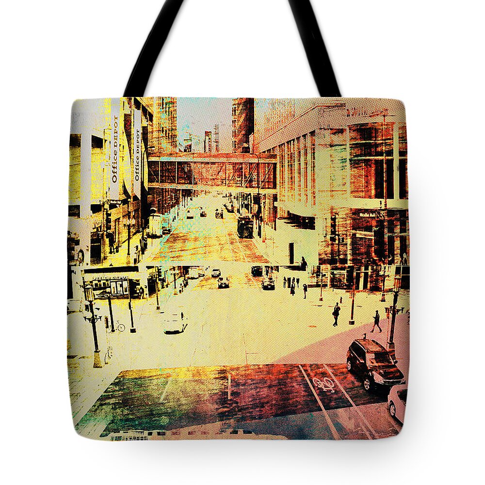 Minneapolis Collage Tote Bag featuring the digital art Minneapolis Streets 3 by Susan Stone
