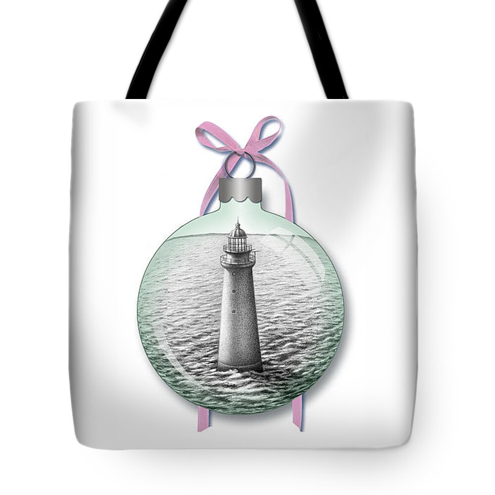 Minot Light Tote Bag featuring the digital art Minot Light Ornament by Donna Basile