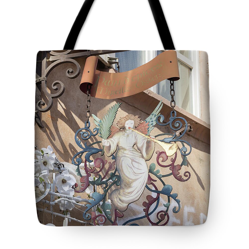 Alsace Tote Bag featuring the photograph Mireille Oster Pain Depices Sign 02 by Teresa Mucha