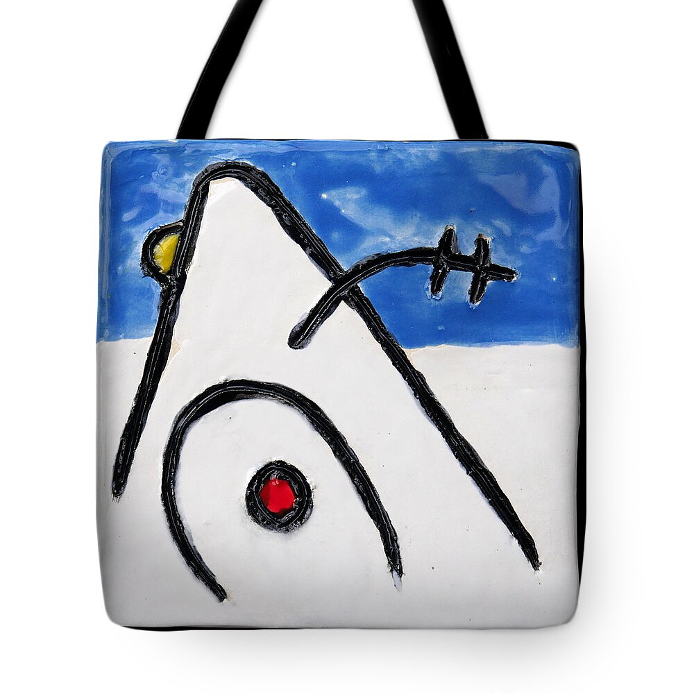 Richard Reeve Tote Bag featuring the ceramic art Miroesque by Richard Reeve