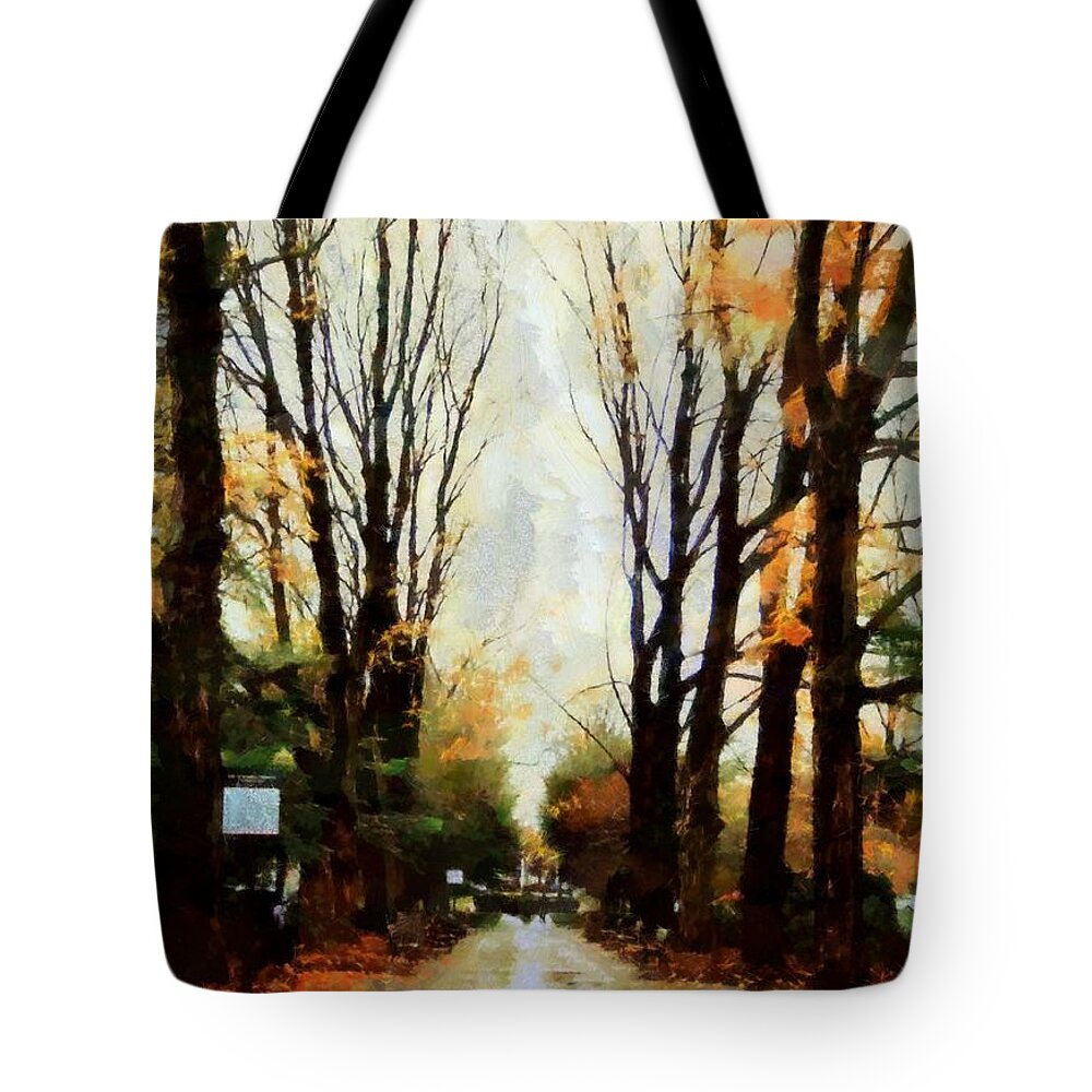 Rainy Day Tote Bag featuring the photograph Missing you - Rainy day Park by Janine Riley