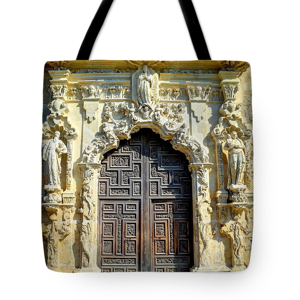 San Jose Tote Bag featuring the photograph Mission Door by David Morefield