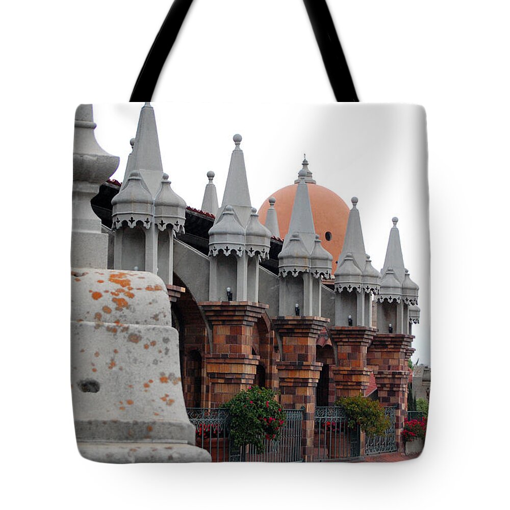 Mission Inn Tote Bag featuring the photograph Mission Inn Authors Row by Amy Fose