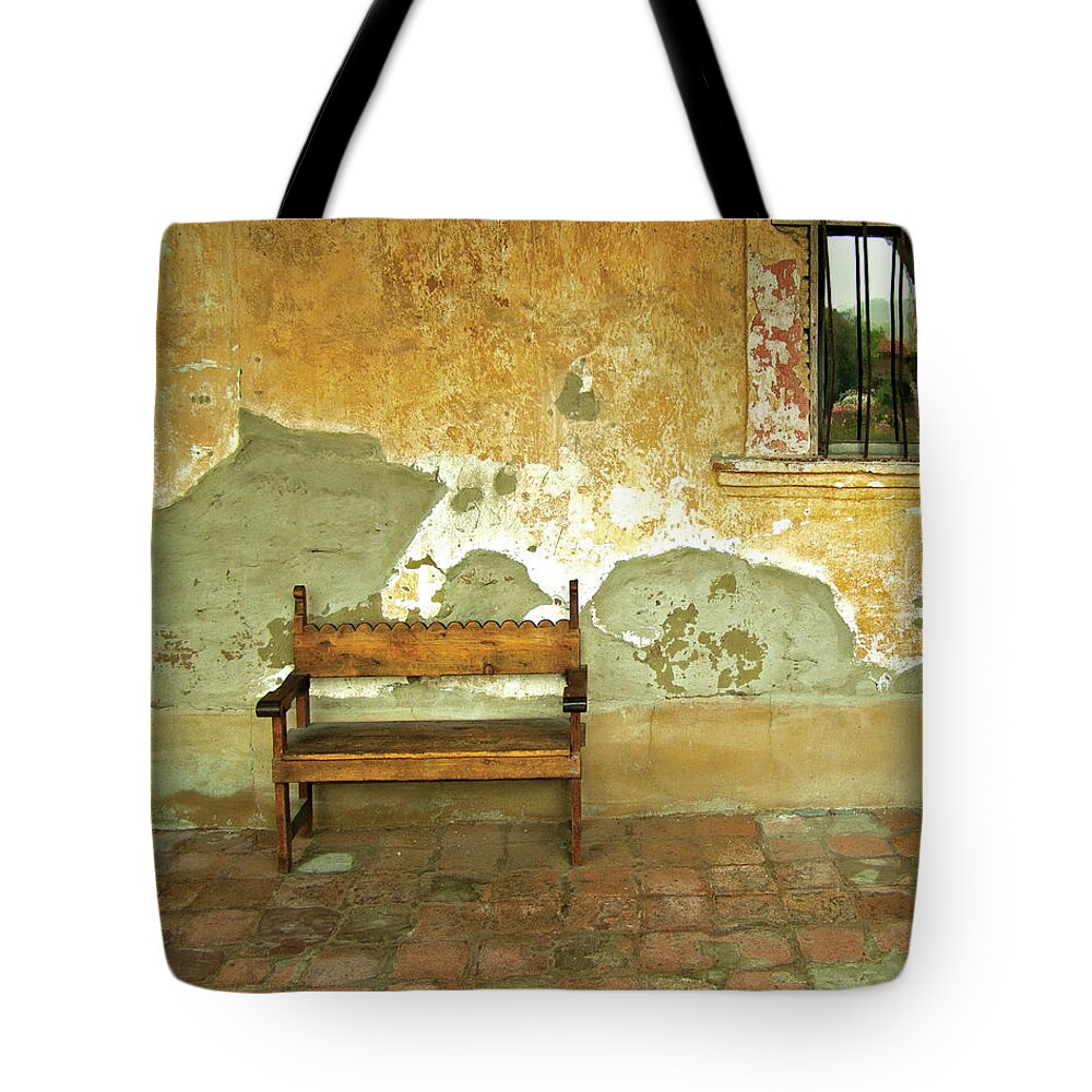 California Missions Tote Bag featuring the photograph Mission Still Life - Mission San Juan Capistrano, California by Denise Strahm
