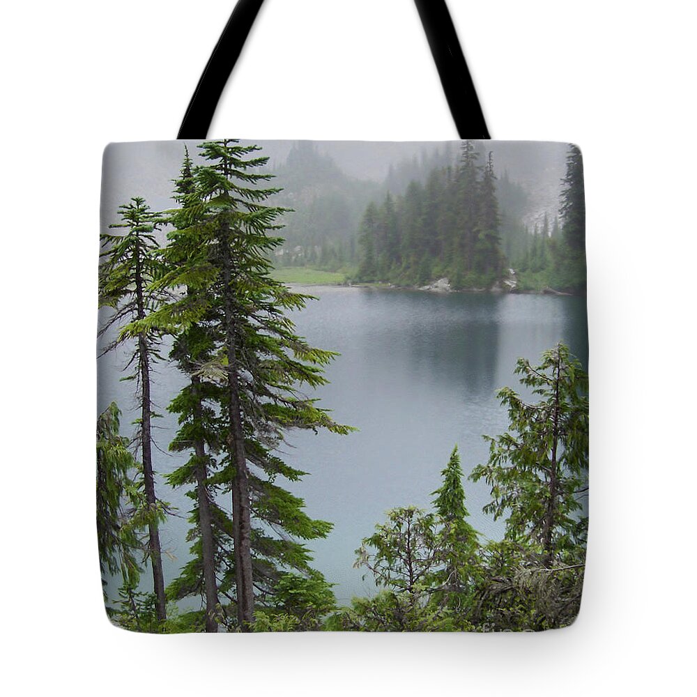 Mist Tote Bag featuring the photograph Mist at Snow Lake by Charles Robinson