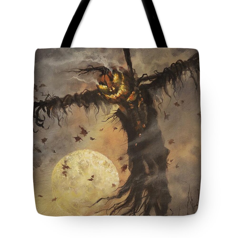 Halloween Tote Bag featuring the painting Mister Halloween by Tom Shropshire