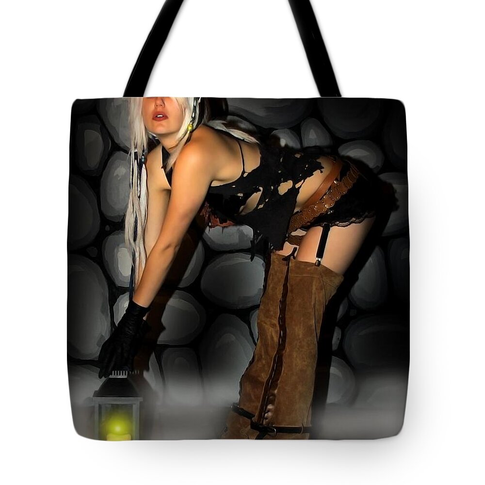 Fantasy Tote Bag featuring the painting Misty Mood by Jon Volden