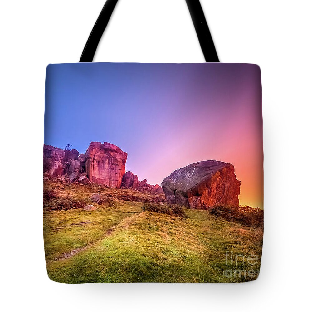 Airedale Tote Bag featuring the photograph Misty morning in Ilkley by Mariusz Talarek