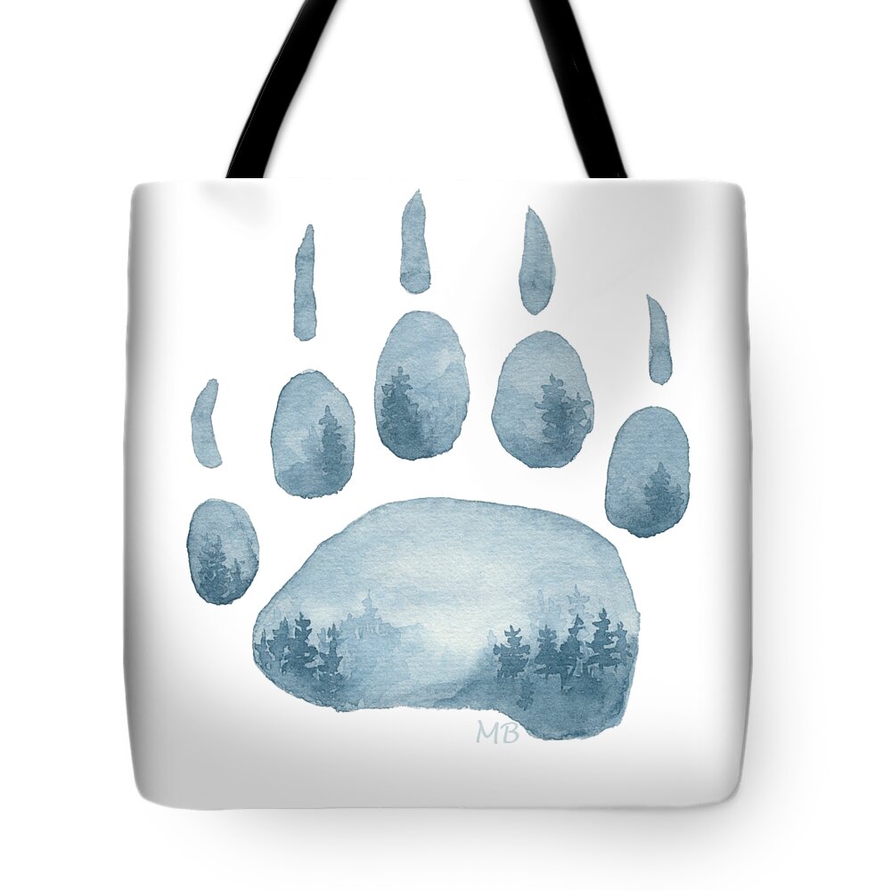 Mountain Tote Bag featuring the painting Misty Mountain Hop by Monica Burnette