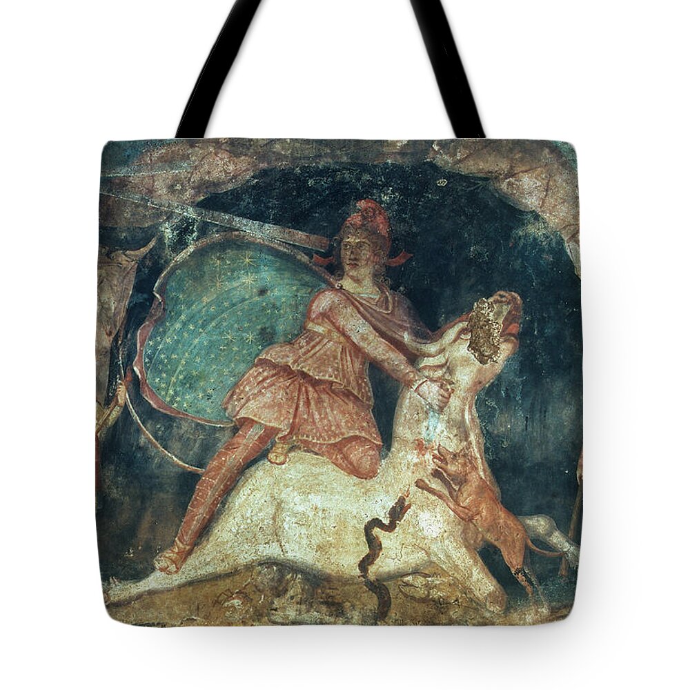 2nd Century Tote Bag featuring the painting Mithras Killing The Bull by Granger
