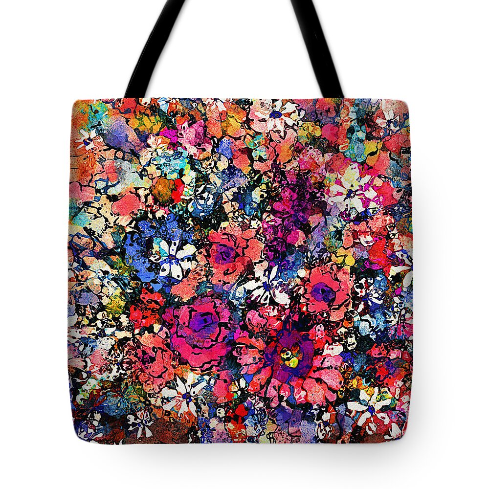 Natalie Holland Art Tote Bag featuring the painting Mixed Flowers by Natalie Holland