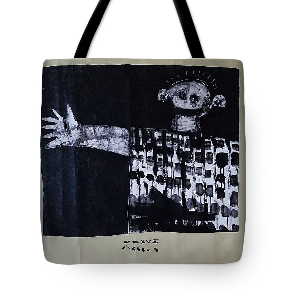  Abstract Tote Bag featuring the painting MMXVII New Life by Mark M Mellon