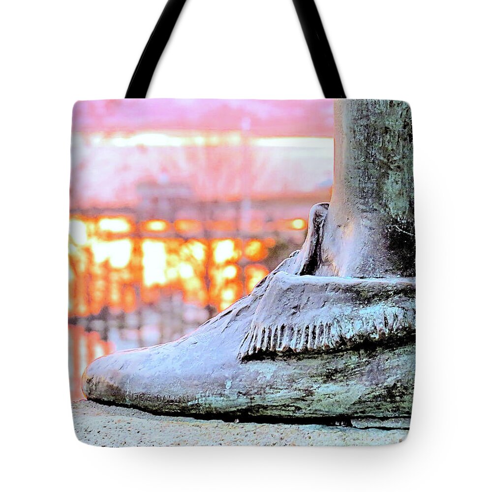 Moccasin Tote Bag featuring the photograph Moccasin by Janice Drew