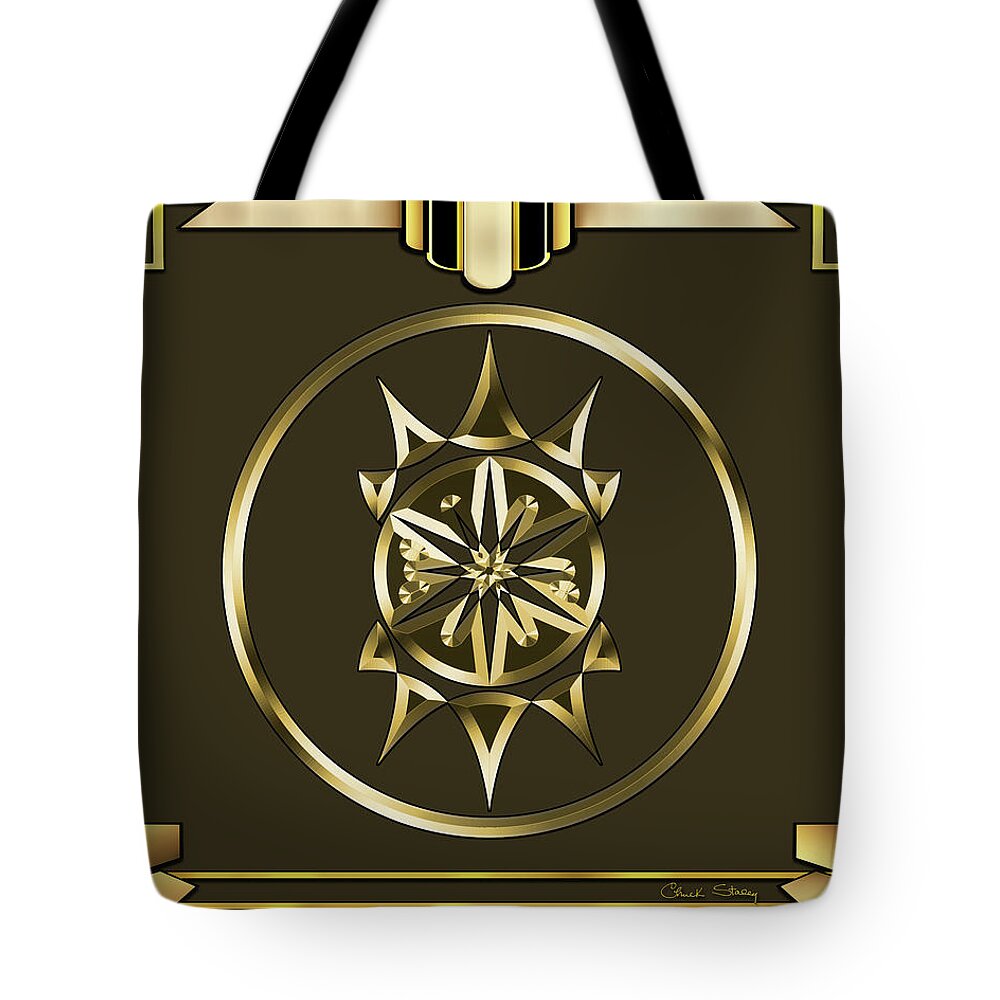 Art Deco Tote Bag featuring the digital art Mocha 2 - Frame 1 by Chuck Staley