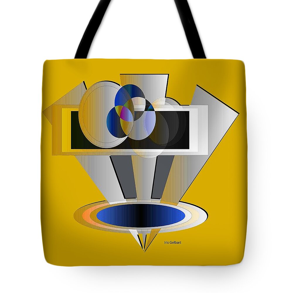 Abstract Tote Bag featuring the digital art Modern 58 by Iris Gelbart