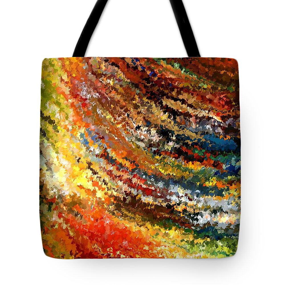 Contemporary Tote Bag featuring the painting Modern composition 07 by Rafi Talby