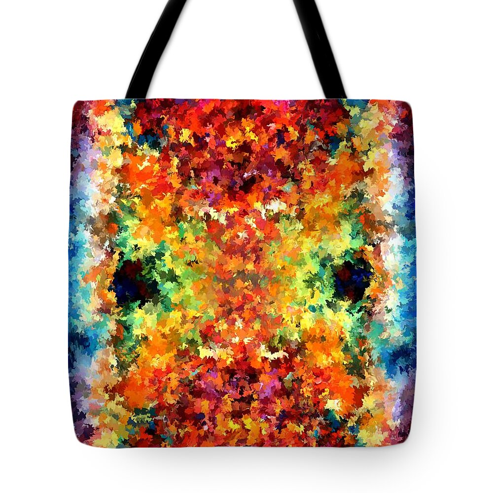Contemporary Tote Bag featuring the painting Modern composition 12 by Rafi Talby