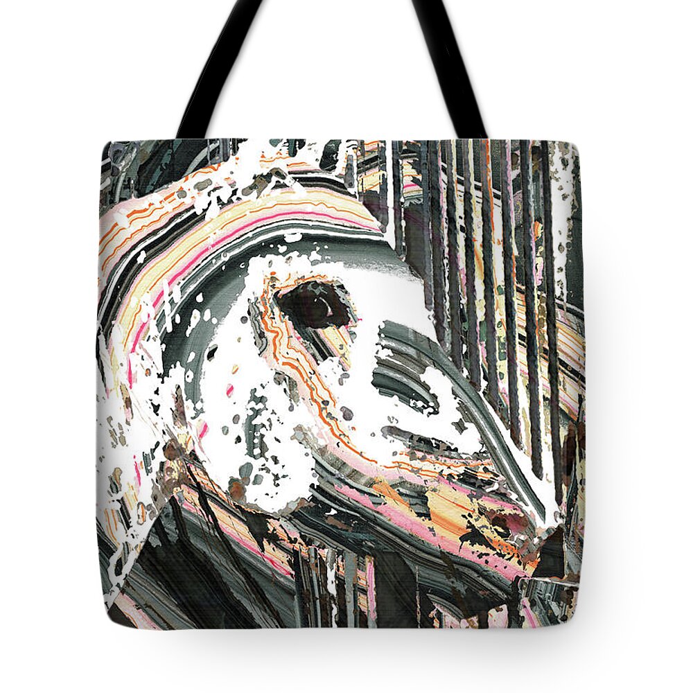 Horse Tote Bag featuring the painting Modern Horse Art by Sharon Cummings by Sharon Cummings