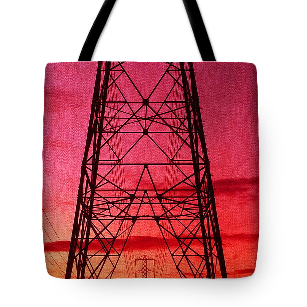 1000 Views Tote Bag featuring the photograph Modern Sunset by Jenny Revitz Soper