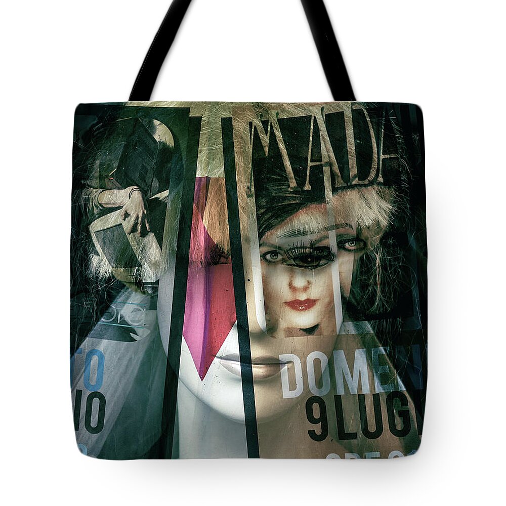 Collage Tote Bag featuring the digital art Modern way of life by Gabi Hampe