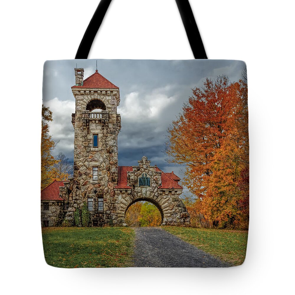 Mohonk Tote Bag featuring the photograph Mohonk Preserve Gatehouse by Susan Candelario