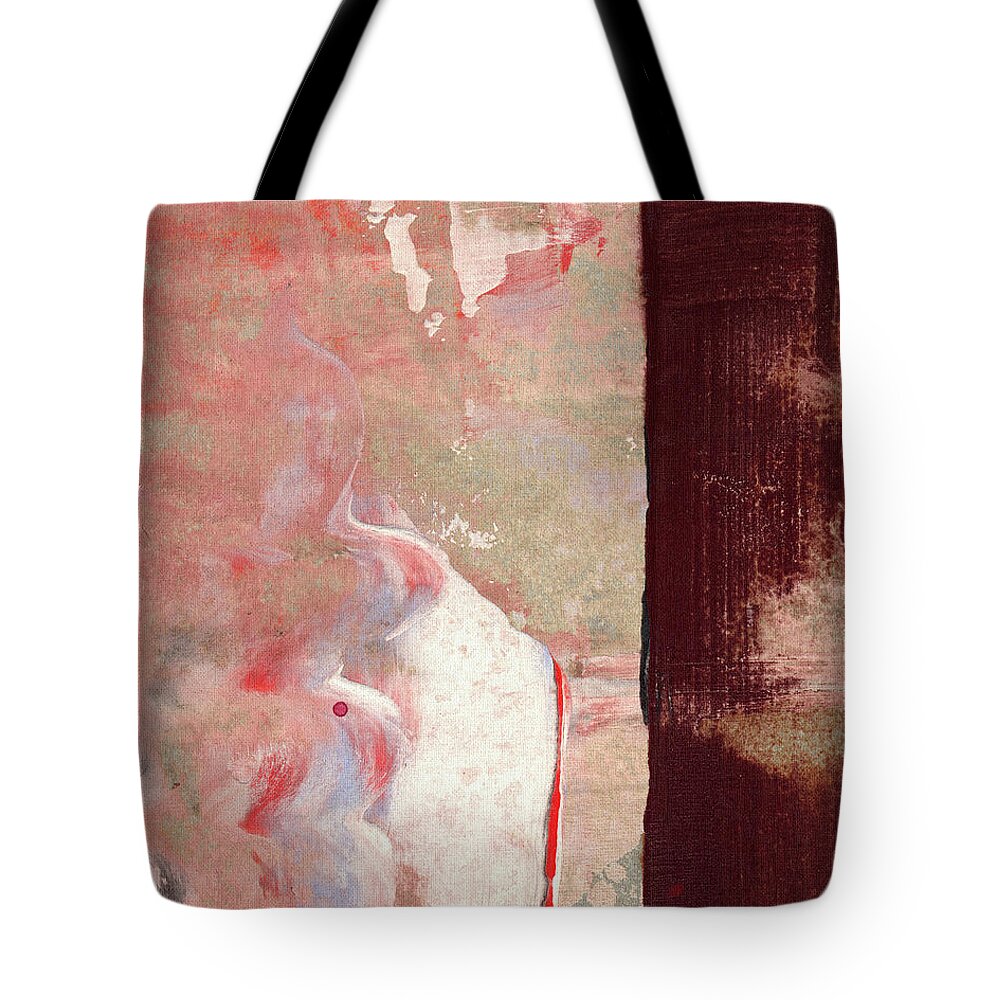 Triptych Tote Bag featuring the painting Moment Of Glory - Large Triptych - Panel 2 Of 3 by Modern Abstract