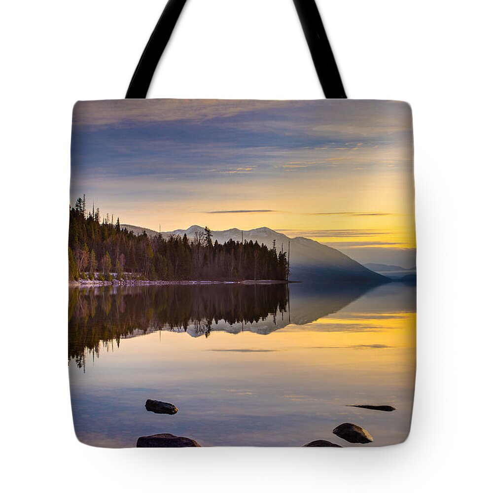 Glacier National Park Tote Bag featuring the photograph Moment of Tranquility by Adam Mateo Fierro