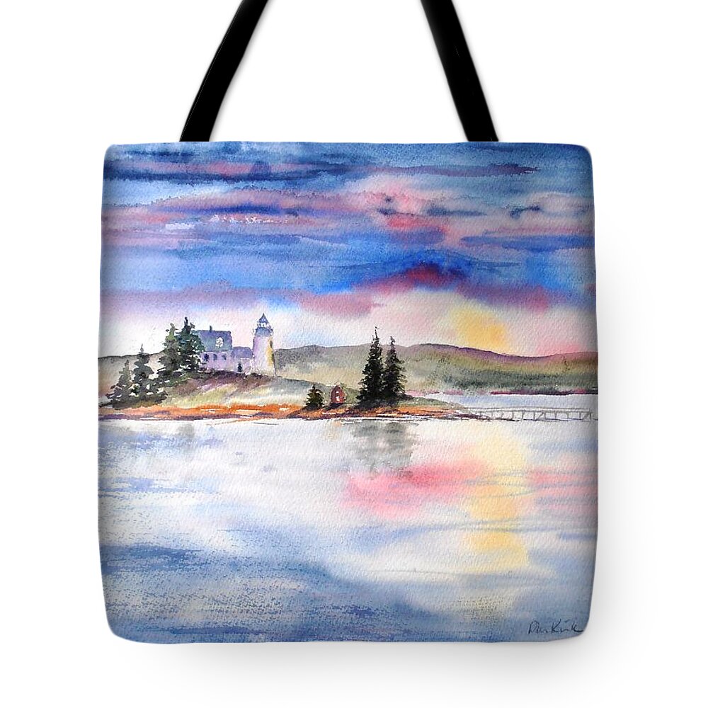 Sunsets Tote Bag featuring the painting Moments Before Sunset by Diane Kirk