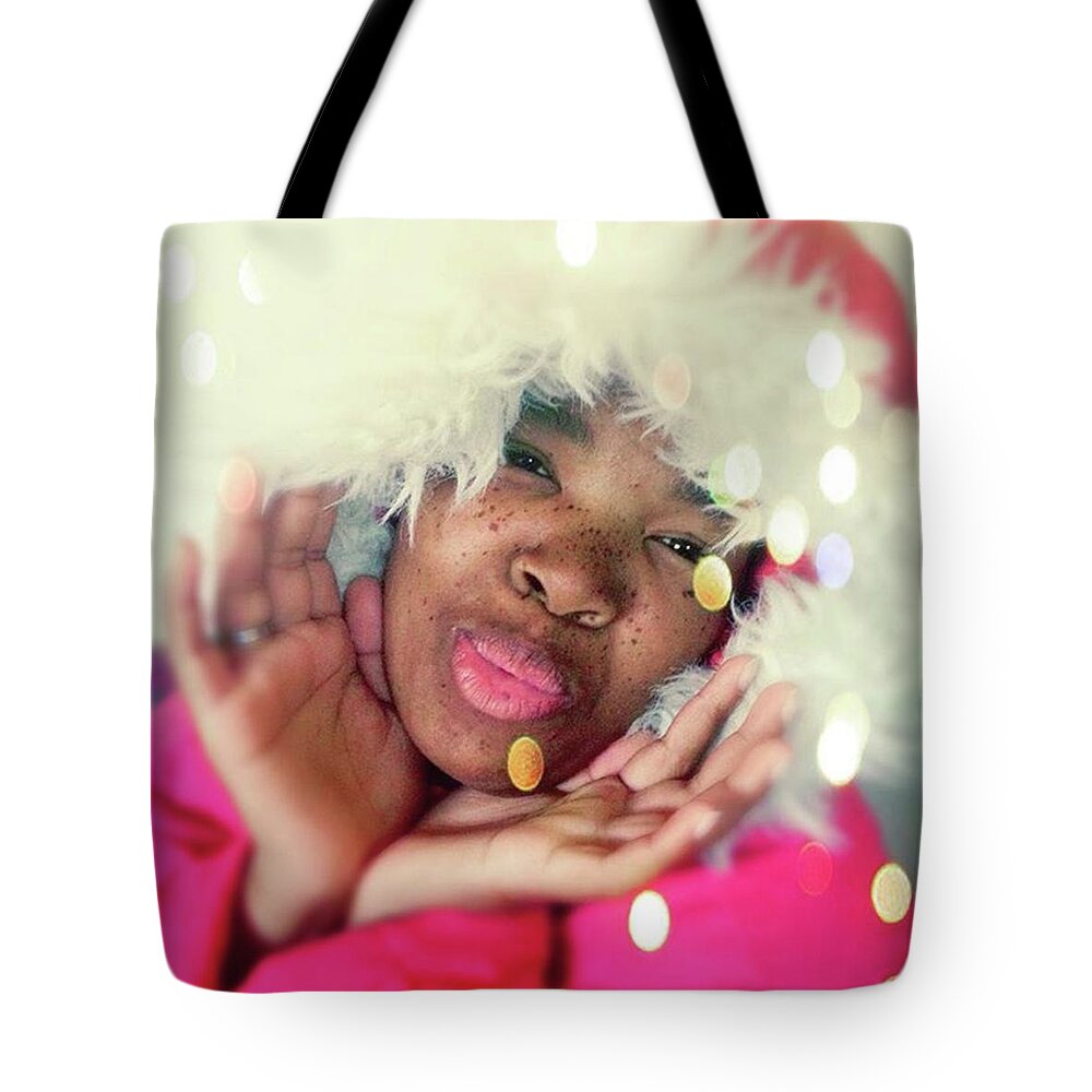 Funtimes Tote Bag featuring the photograph Mommies Little Christmas Fairy. by Jacci Freimond Rudling