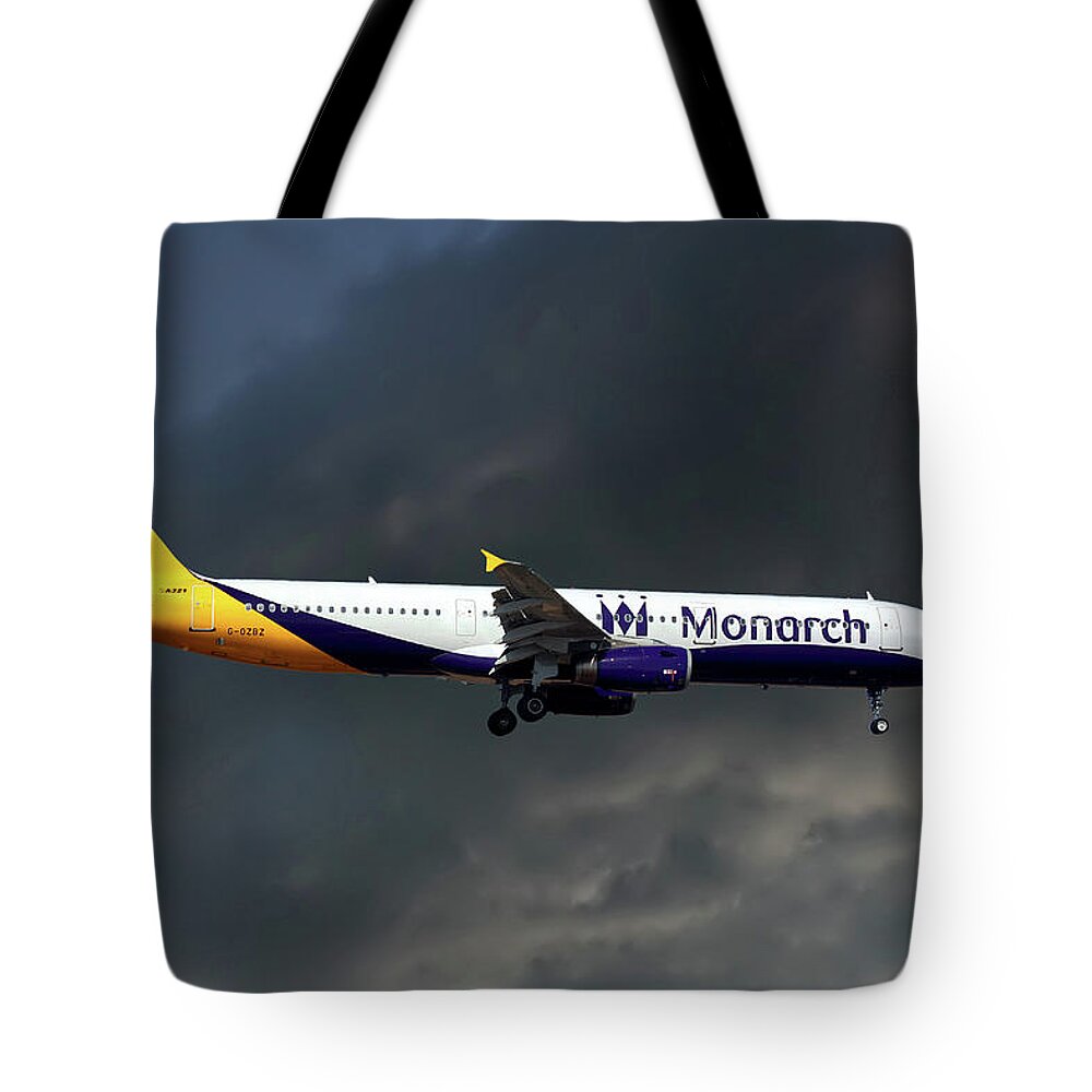 Monarch Airlines Tote Bag featuring the photograph Monarch Airlines Airbus A321-231 by Smart Aviation