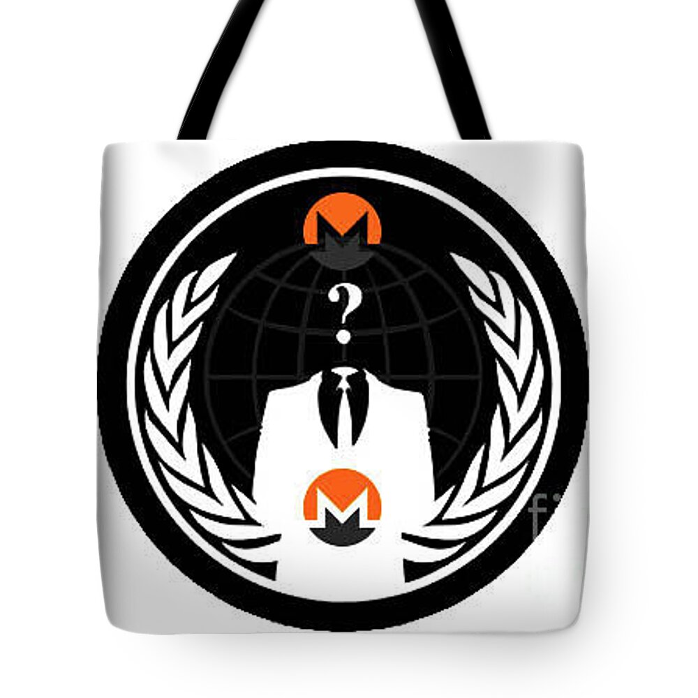 Xmr Tote Bag featuring the digital art Monero Anonymous by Britten Adams