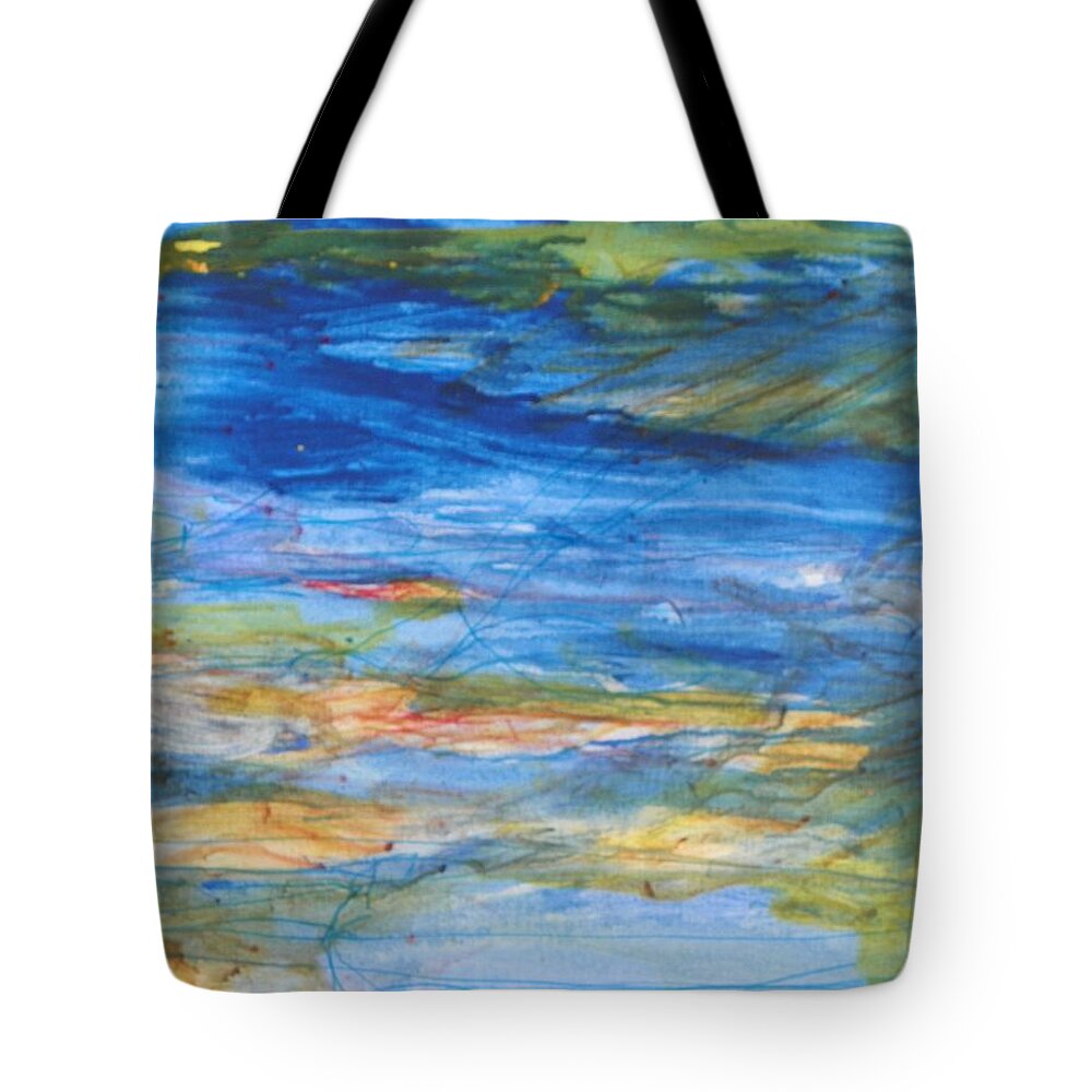Expressive Tote Bag featuring the painting Monet's Pond by Judith Redman