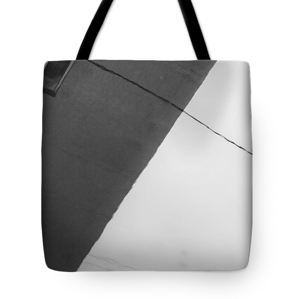 Monochrome Tote Bag featuring the photograph Monochrome Building Abstract 1 by John Williams