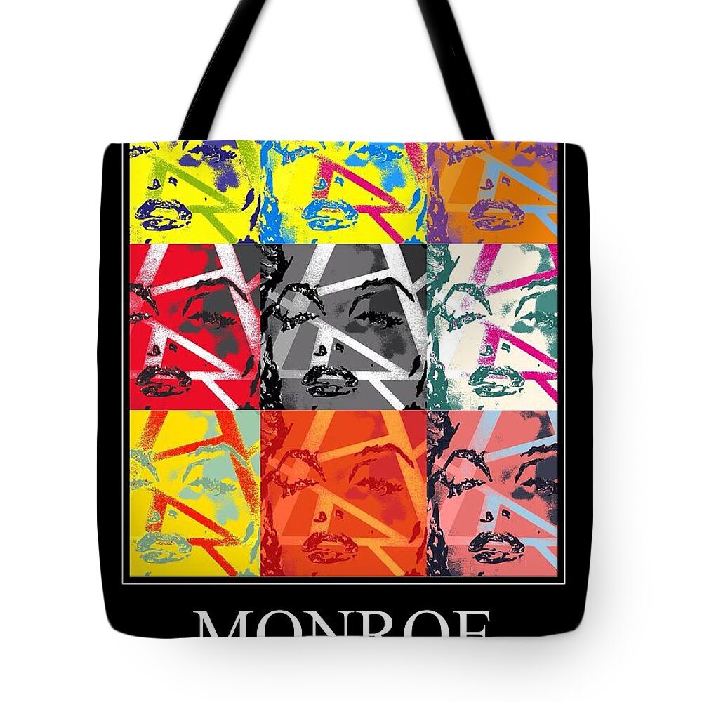Monroe Tote Bag featuring the painting Monroe poster by Robert Margetts