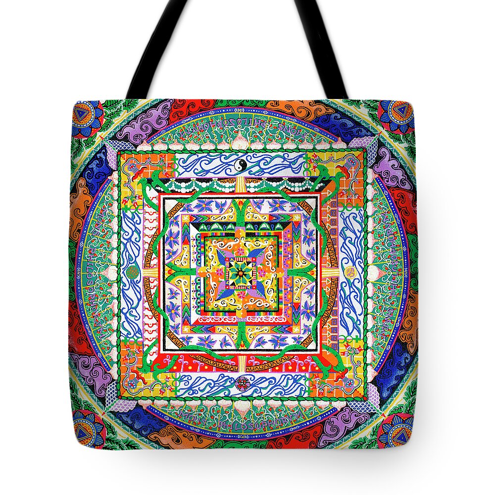 Review Journal Tote Bag featuring the mixed media Mons Philosophorum by Dar Freeland