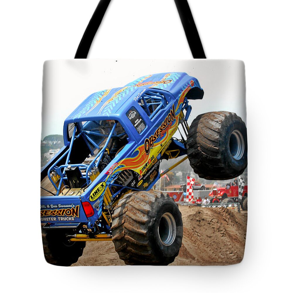 Dirt Tote Bag featuring the photograph Monster Trucks - Big Things Go Boom by Alexandra Till